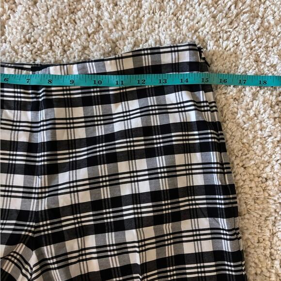 Talbots Black and White Plaid Ankle Pull On Pants Size 4 Petite - Picture 8 of 10